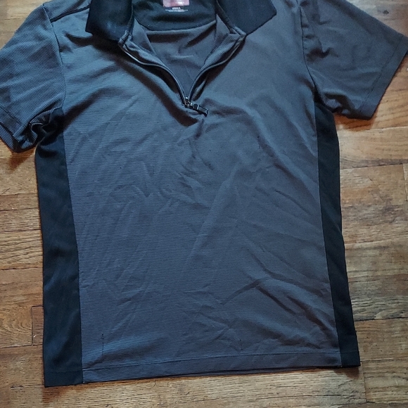 10 For $10 M&M Alfani Gray and Black Polo Shirt Athletic Cut - Picture 7 of 11